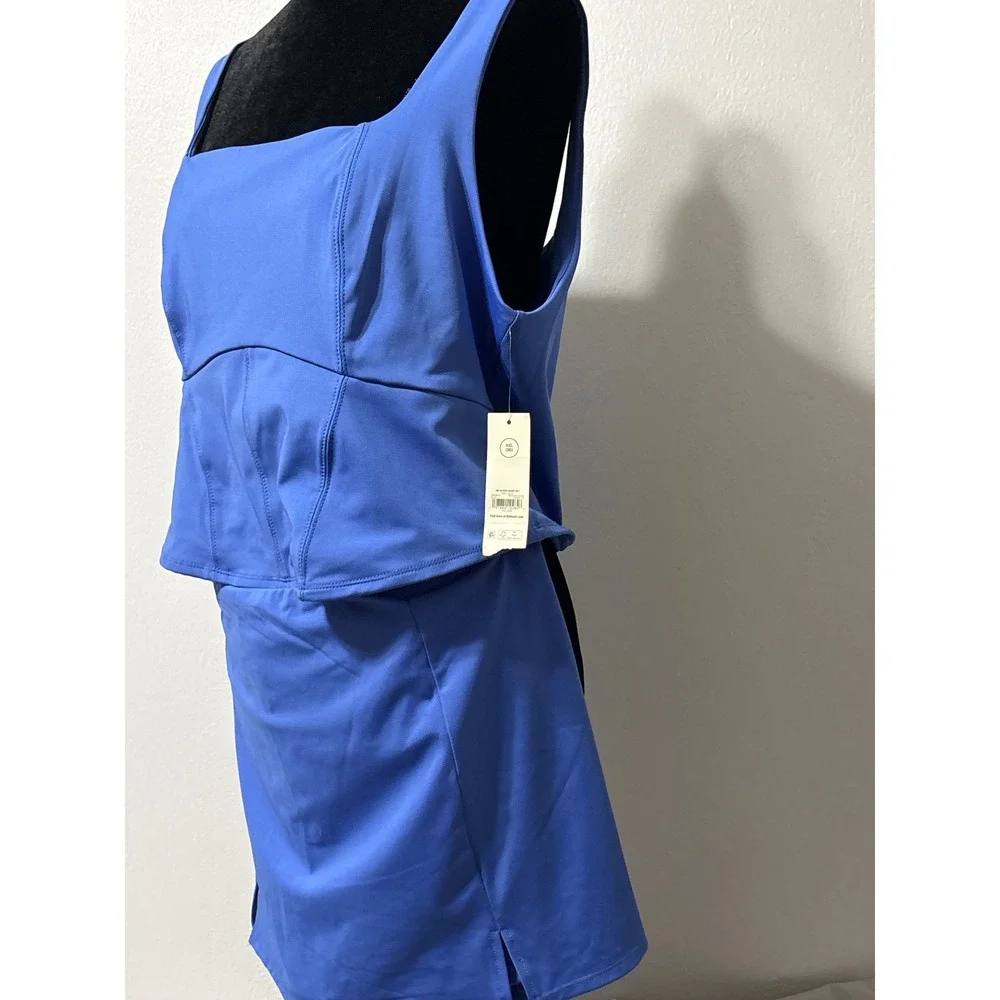 No Boundaries Womens Active Skort Set Rally Blue Corset Top XXL 20 NB25100162888